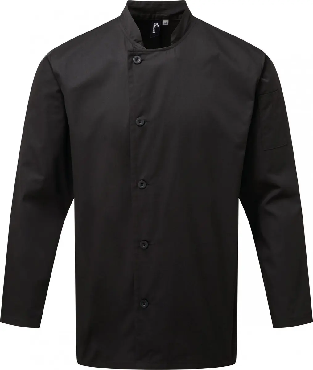 Schort/Tuniek/Werkblouse Unisex M Premier Black 65% Polyester, 35% Katoen