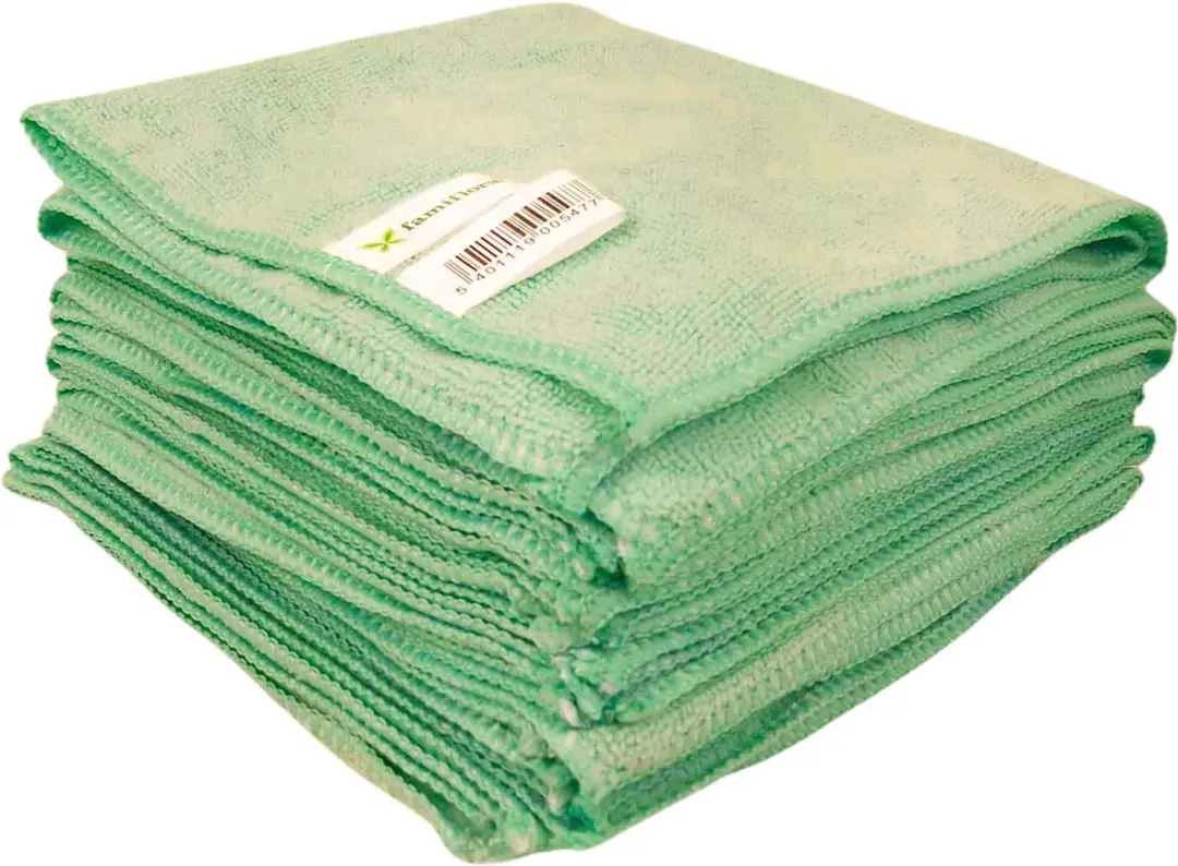Famiflora Microvezel Doekjes Groen 40x40cm - 10 Stuks