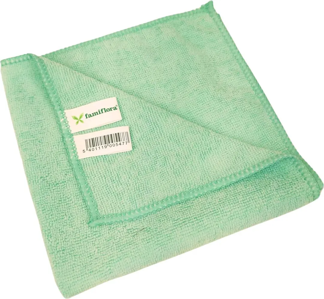 Famiflora Microvezel Doekjes Groen 40x40cm - 10 Stuks