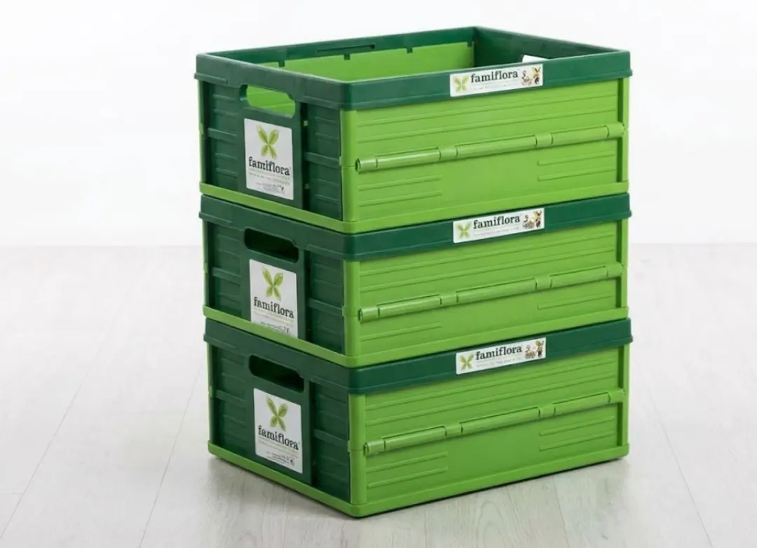 Famiflora groene professionele vouwkrat 32L