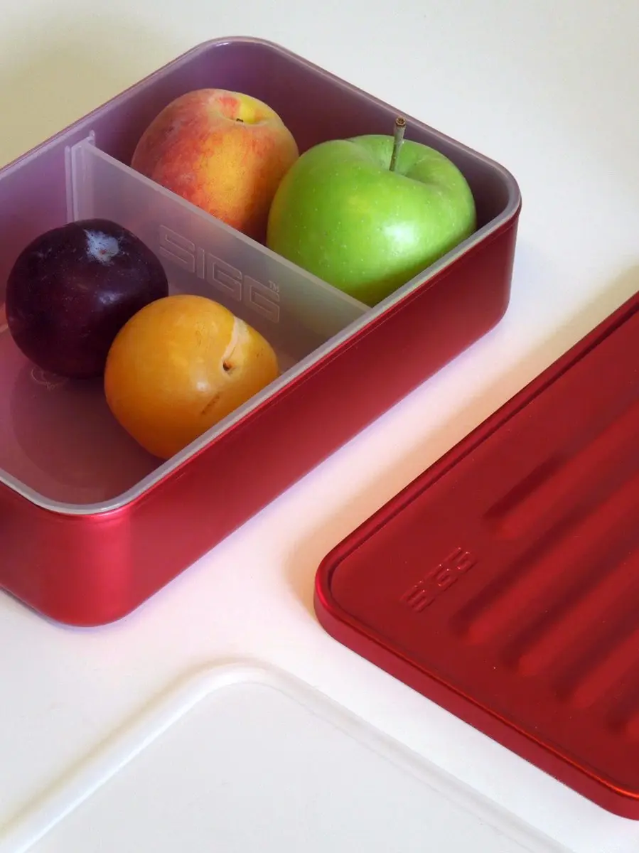 Sigg Metal Food Box Plus Small 0.8L - Rood - afbeelding 6 van 6