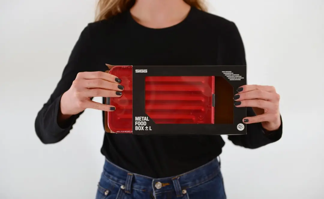 Sigg Metal Food Box Plus Small 0.8L - Rood - afbeelding 4 van 6