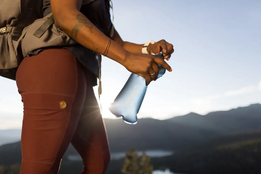 LifeStraw Peak Squeeze Bottle 1L Waterfilter - Blauw