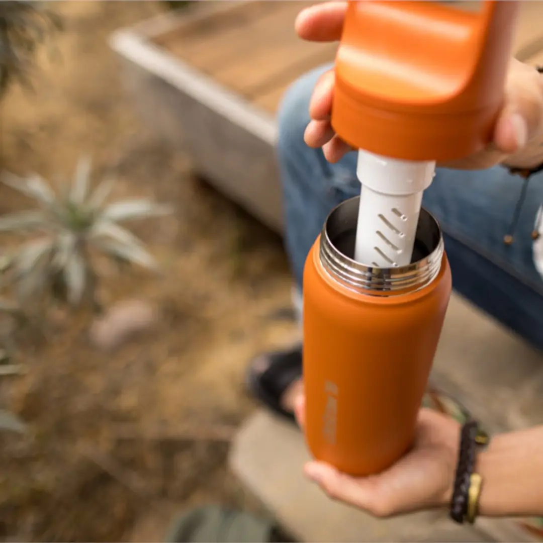 LifeStraw Go 2.0 Kyoto RVS Waterfilterfles 500ml - Oranje - afbeelding 4 van 6