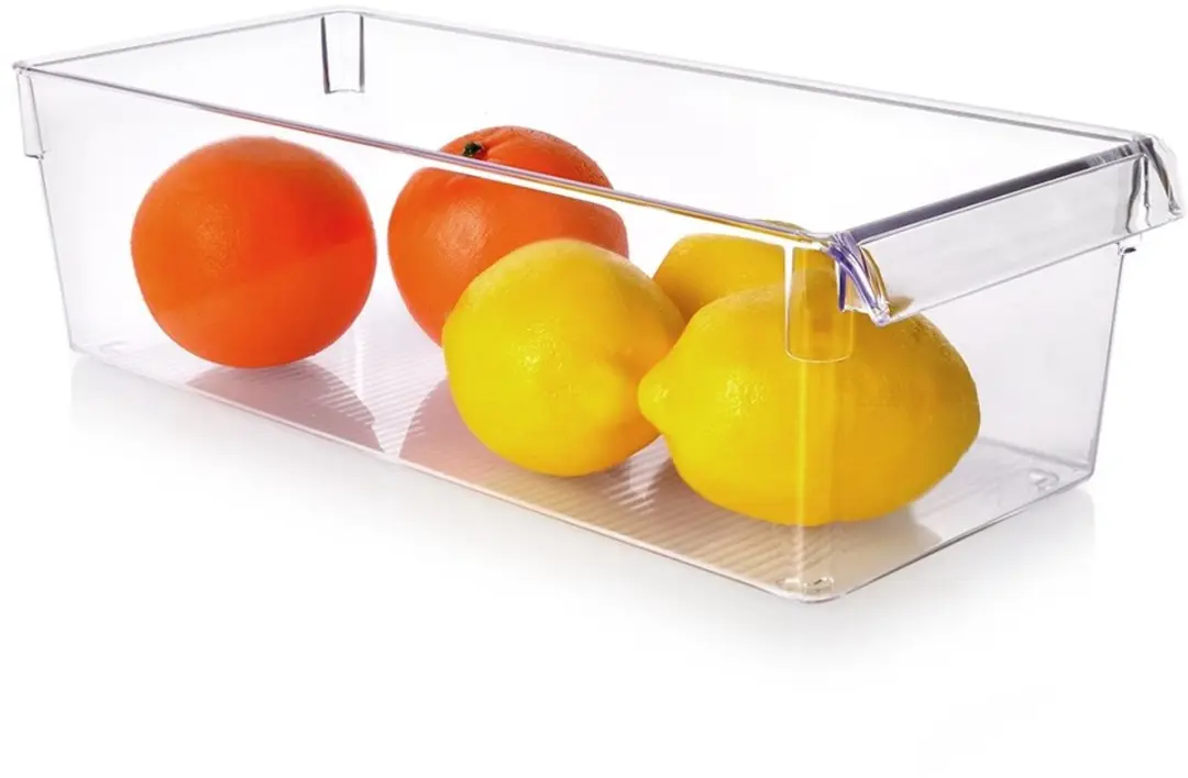 Opbergbak koelkast transparant 360x105x100mm speelgoed organizer.