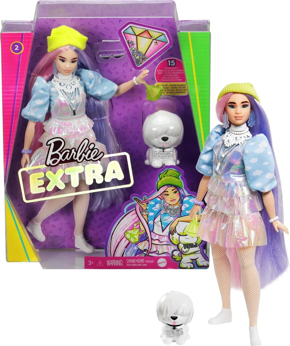 Barbie Extra Rainbow Coat - Beanie
