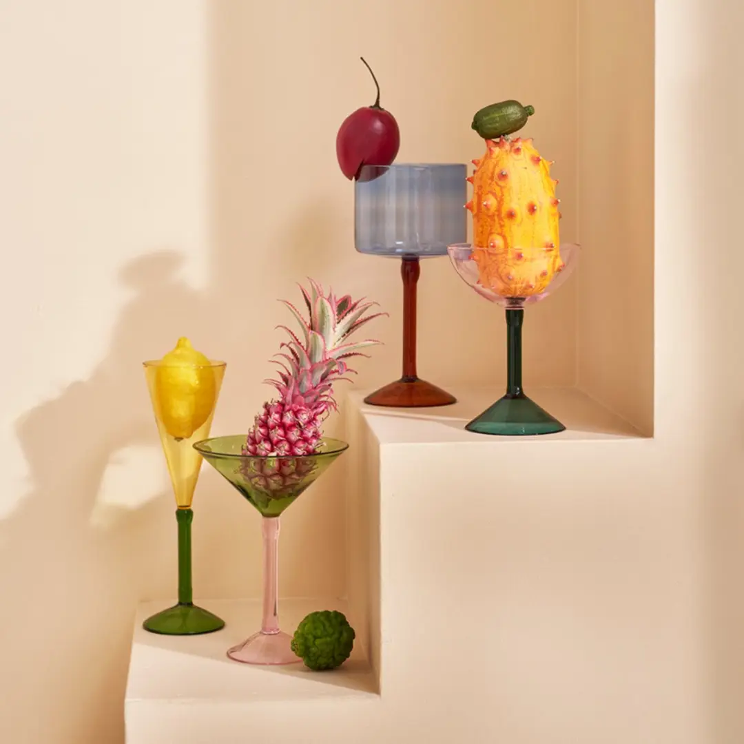Urban Nature Culture Martini Glazen - Set van 2 - Ø13cm - Multicolor