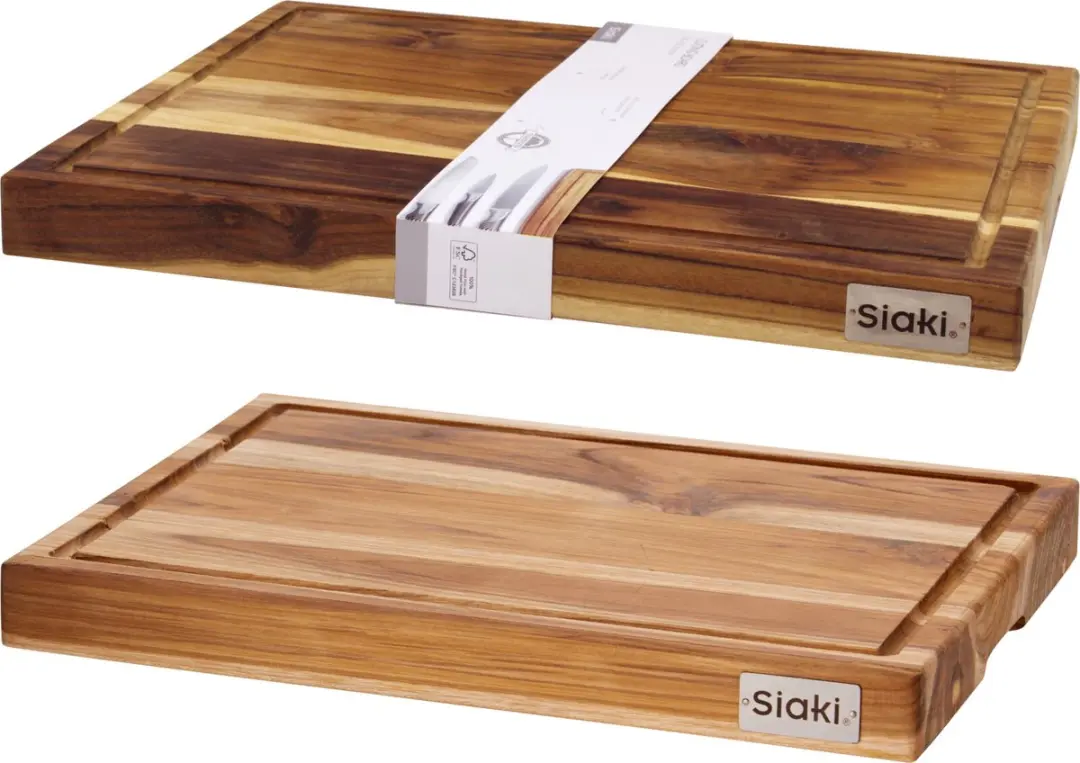 Koopman snijplank teak keukenaccessoire 45x35x4cm hout.