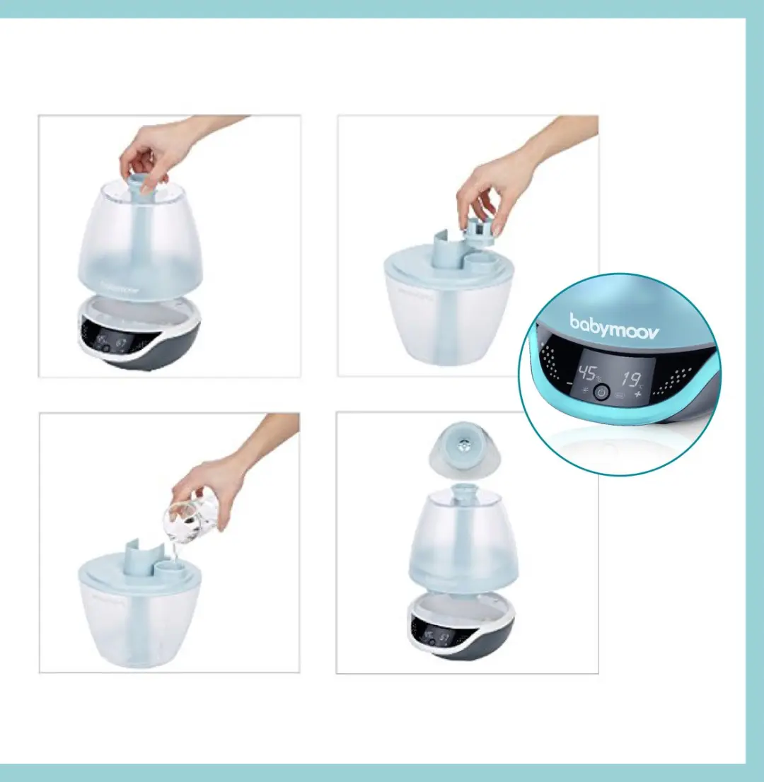 Babymoov Hygro 9014020 Luchtbevochtiger - 2,5L - 20m² - Zwart/Blauw - afbeelding 2 van 6