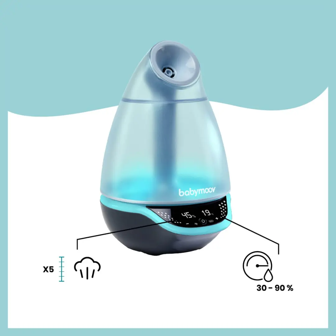 Babymoov Hygro 9014020 Luchtbevochtiger - 2,5L - 20m² - Zwart/Blauw - afbeelding 6 van 6
