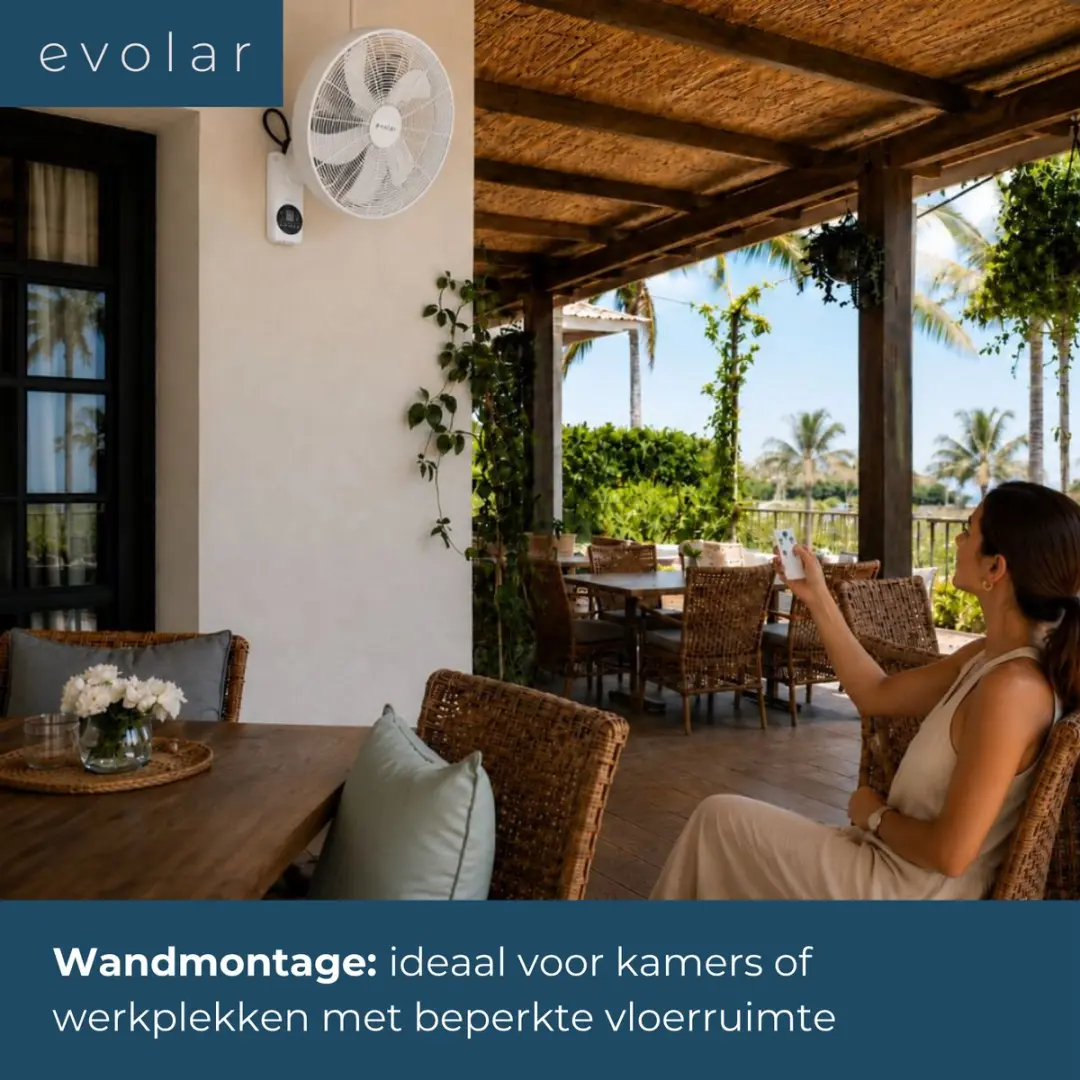 Evolar Wandventilator EVO-WF50W - 50W - Wit - afbeelding 2 van 6