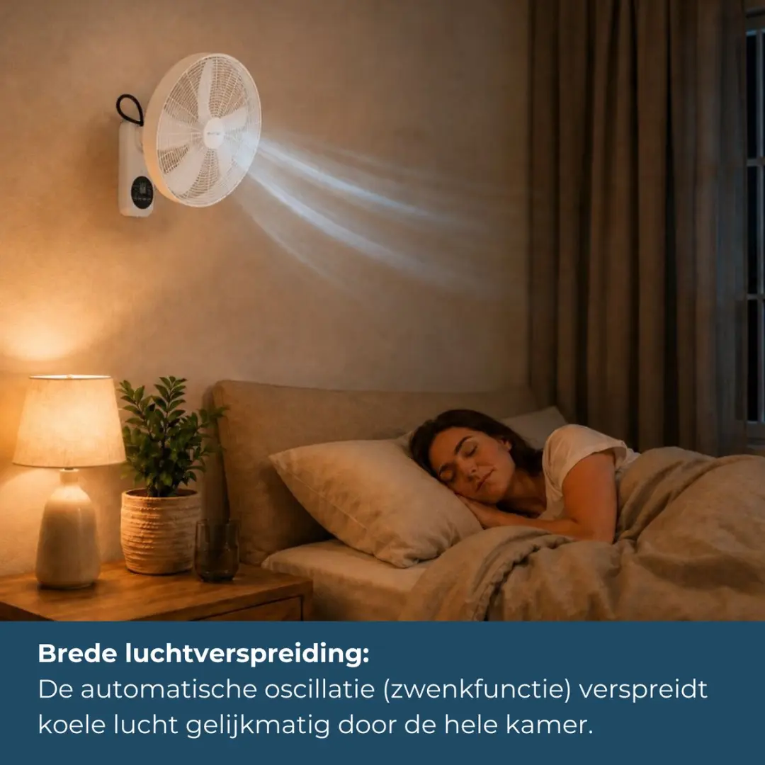 Evolar Wandventilator EVO-WF50W - 50W - Wit - afbeelding 4 van 6