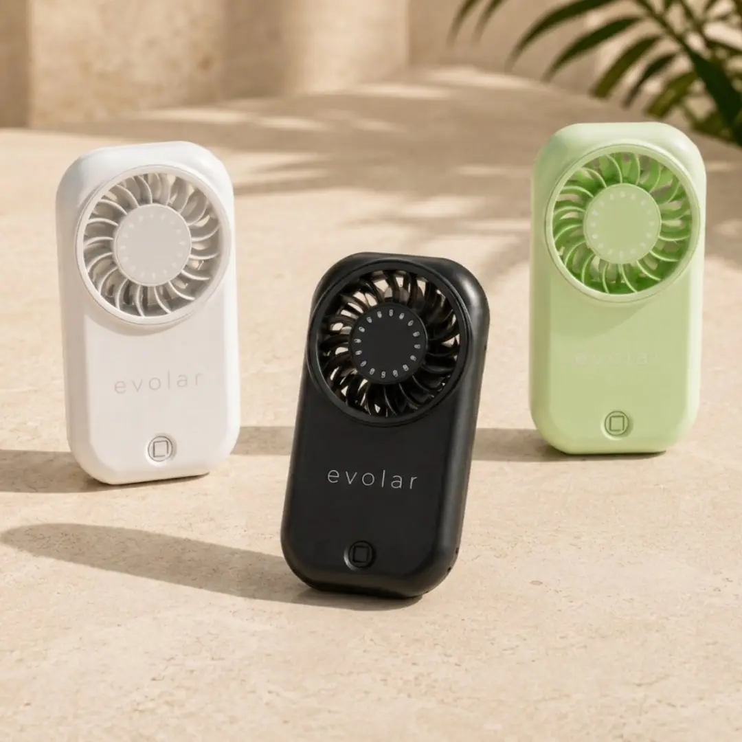 Evolar MINIFAN Oplaadbare Handventilator 1200mAh - Zwart - afbeelding 5 van 5