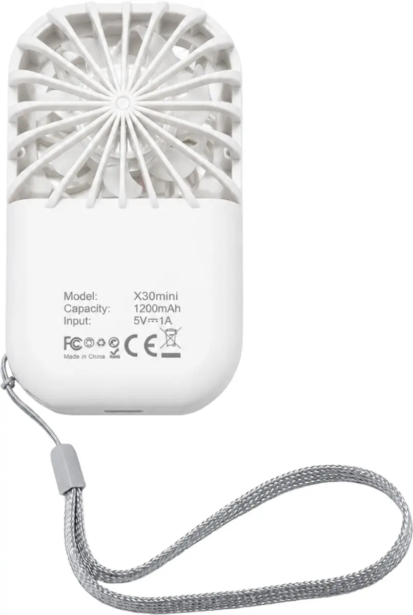 Evolar MINIFAN Handventilator 1200mAh - Wit - afbeelding 2 van 5