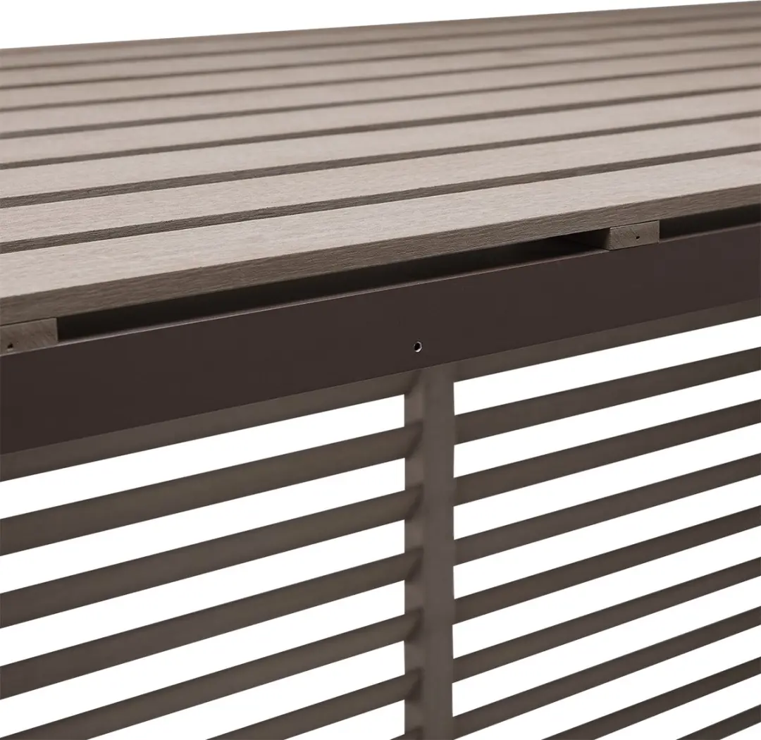 Evolar Evo-Cover WPC XL Walnut Grey Omkasting Buitenunit 170x130x75cm - afbeelding 4 van 6