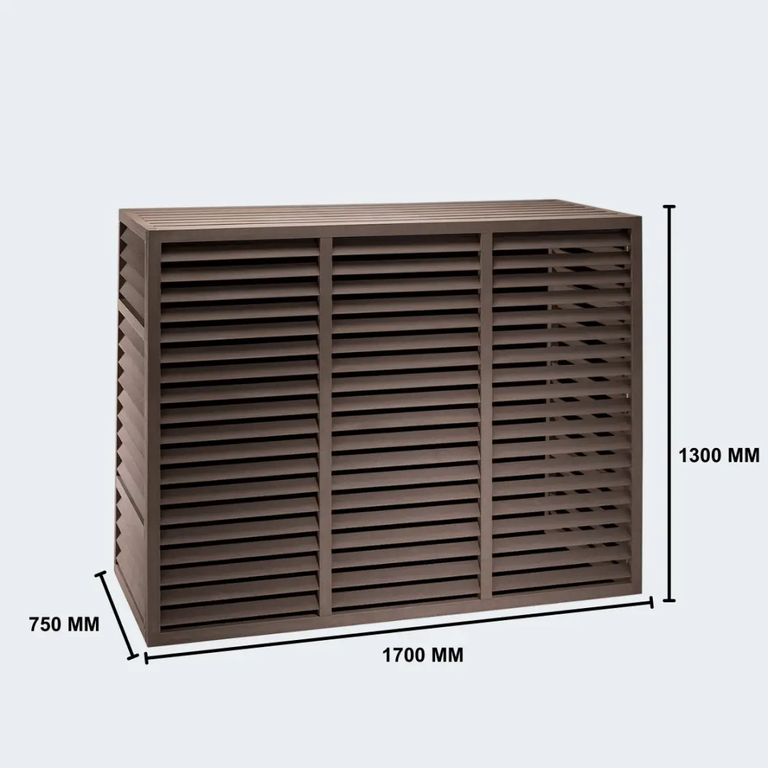 Evolar Evo-Cover WPC XL Walnut Grey Omkasting Buitenunit 170x130x75cm - afbeelding 5 van 6