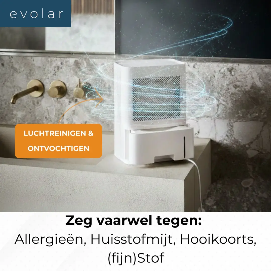 Evolar EVO-DH65 Luchtreiniger Ontvochtiger 200 CADR - Wit - afbeelding 5 van 6