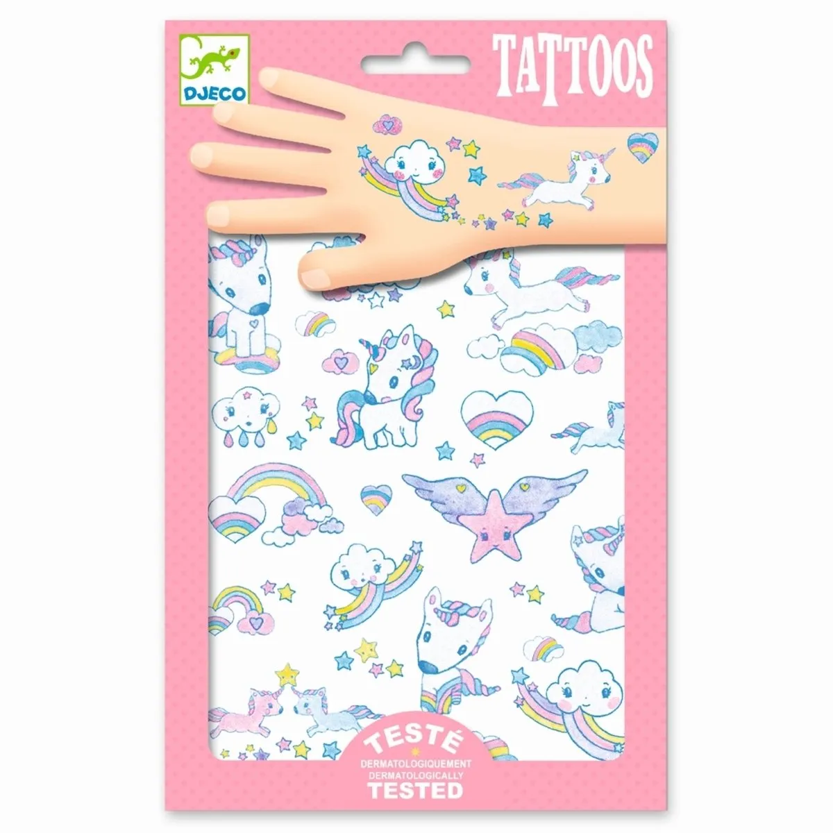 Djeco Unicorn Tattoos Tijdelijke Glittertatoeages
