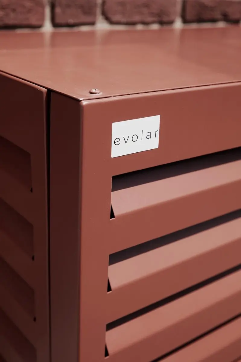 Evolar Achterplaat Airco Omkasting Steenrood - HEPA Filter - afbeelding 3 van 4