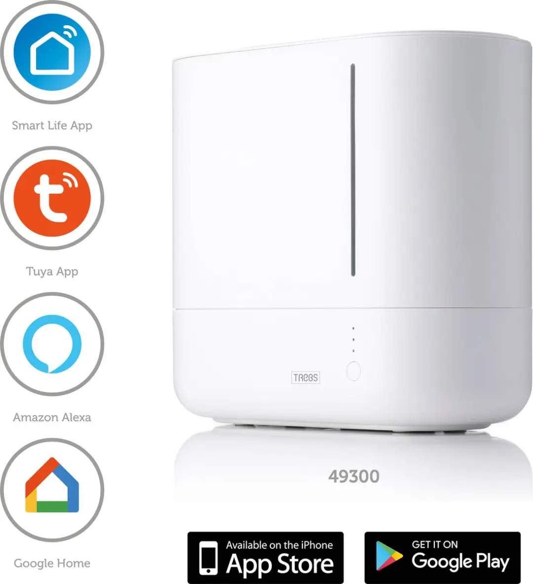 Trebs 49300 Smart Luchtbevochtiger - Wit