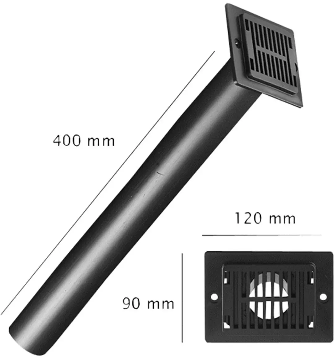 Ubbink Renovatiekoker Kunststof 50mm - Zwart - afbeelding 6 van 6