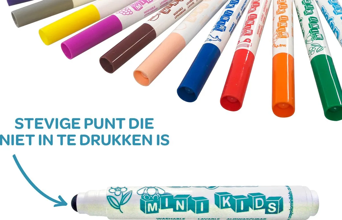 Crayola Mini Kids Viltstiften - 96 Stuks (8x12) - Veelkleurig