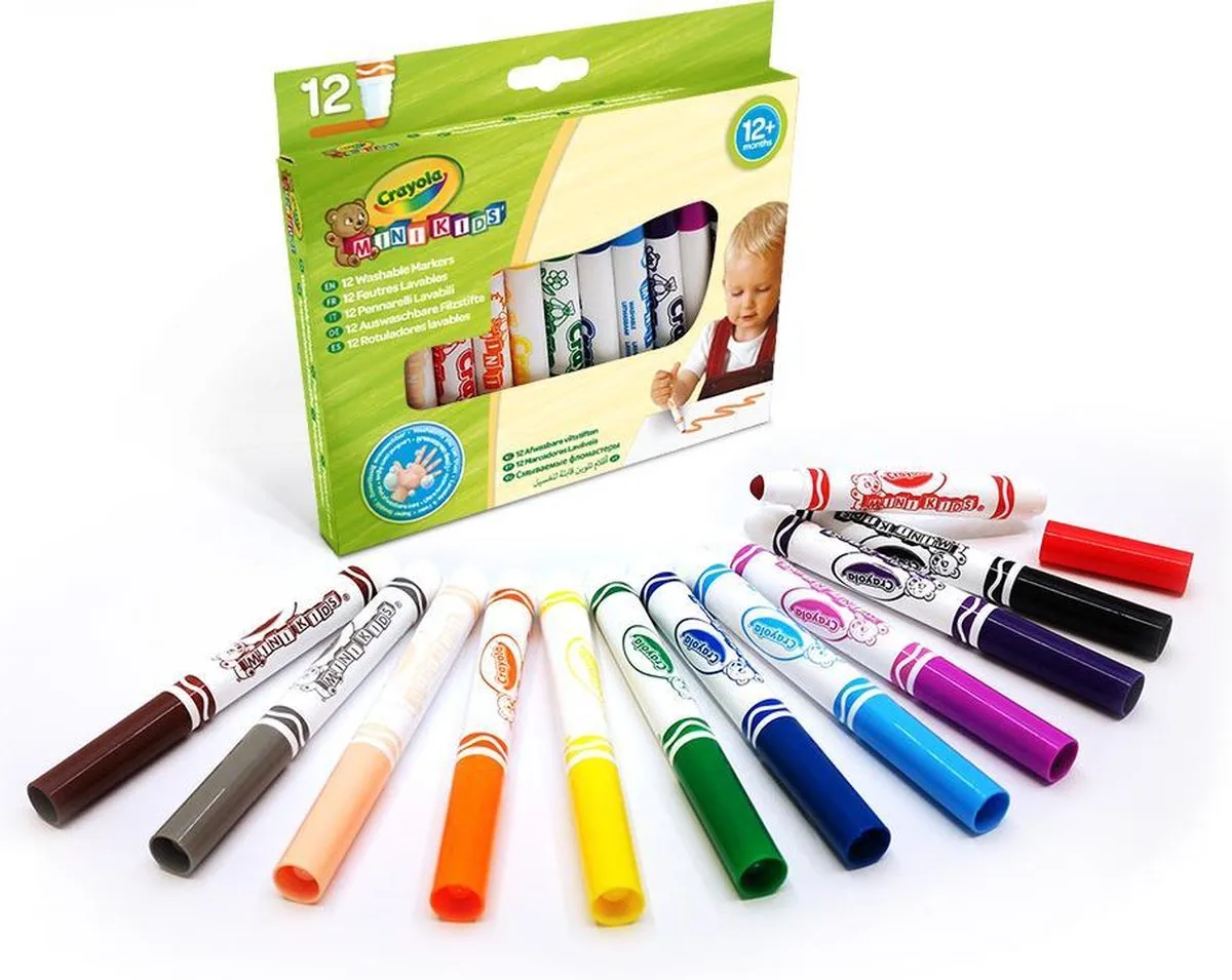 Crayola Mini Kids Viltstiften - 96 Stuks (8x12) - Veelkleurig