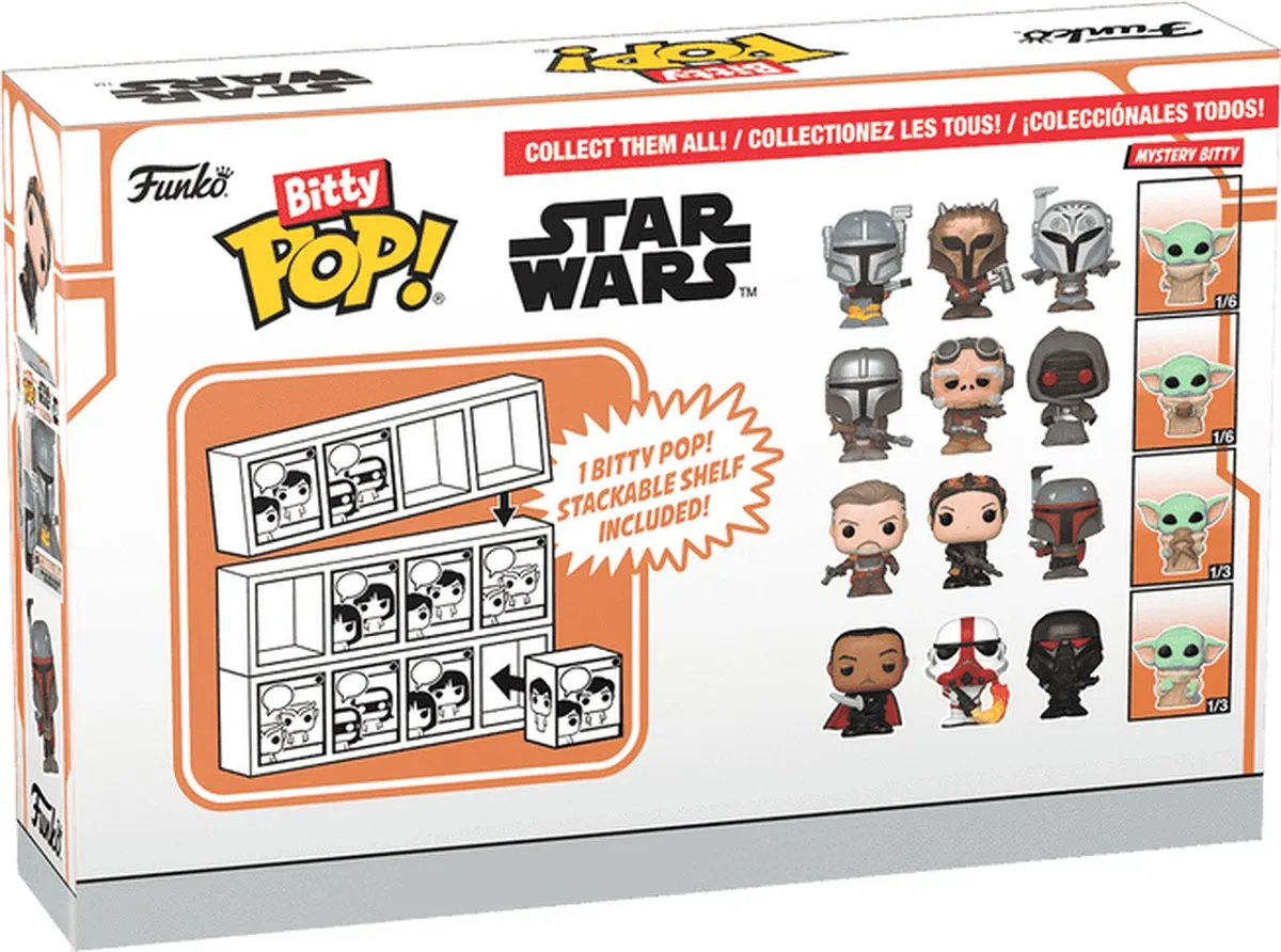 Funko The Mandalorian Bitty Pop 4 Pack - 2.5cm - Meerkleurig