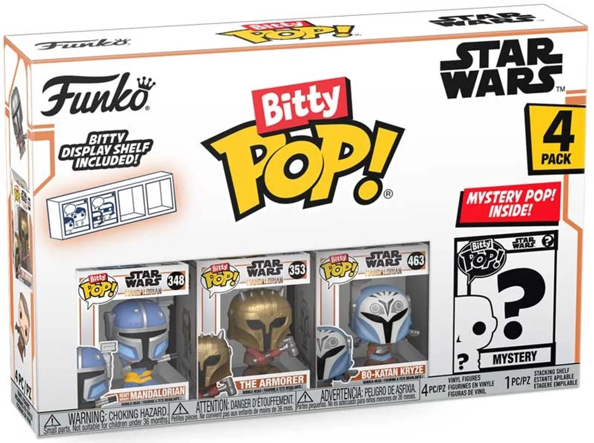 Funko The Mandalorian Bitty Pop 4 Pack - 2.5cm - Meerkleurig