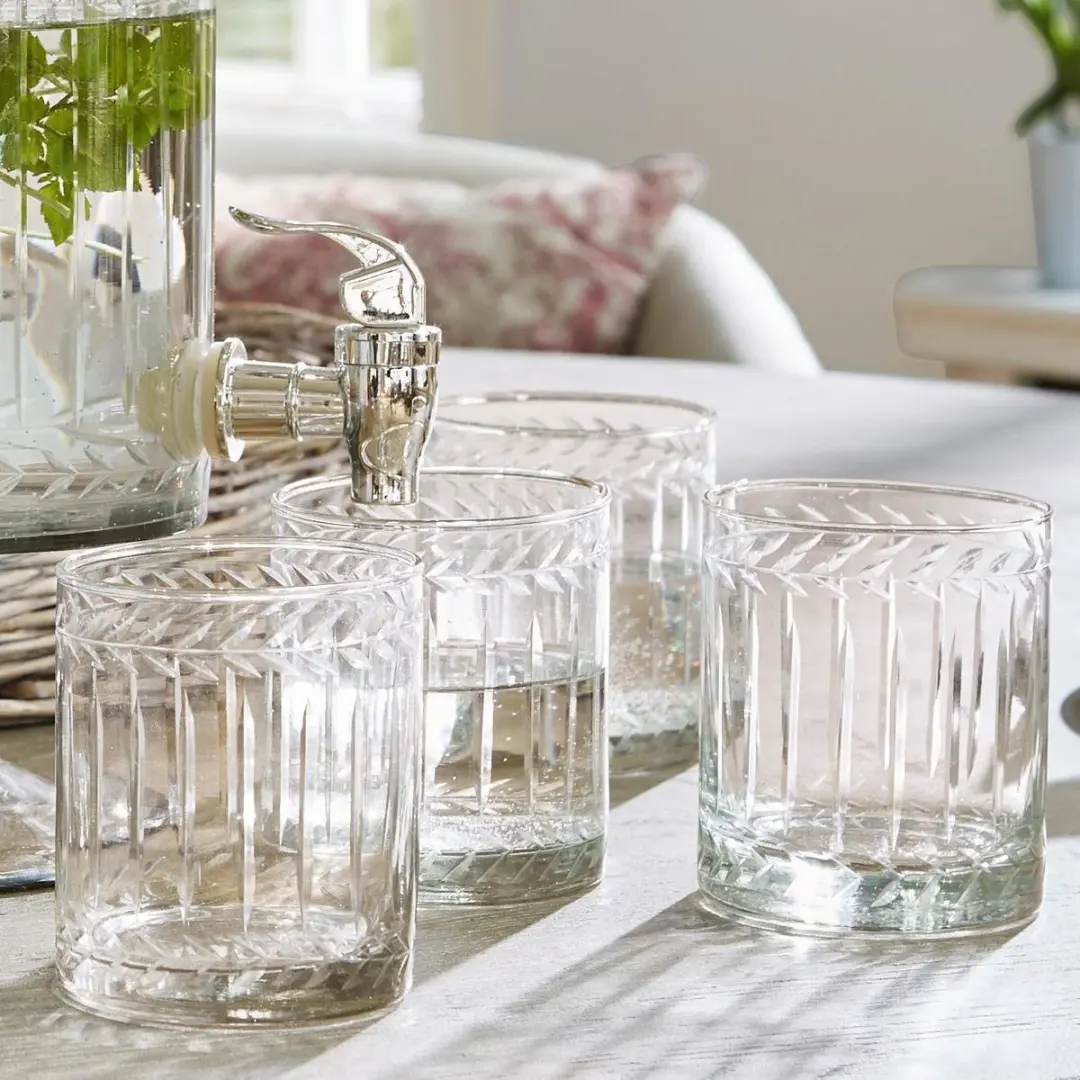 Loberon Glas Set 6 Stuks - Ø8cm - Helder