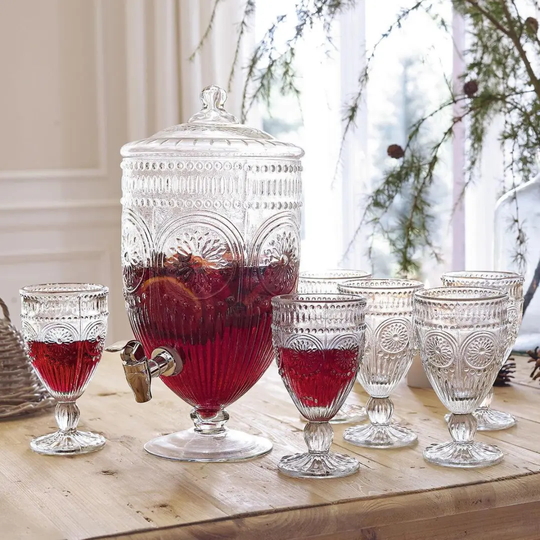 Loberon Leatrice Glas Set 6 Stuks - Ø9cm - afbeelding 6 van 6