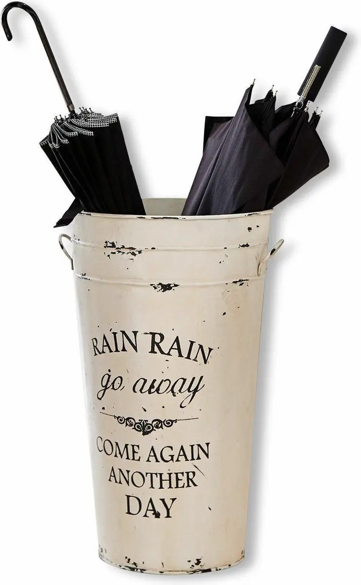 Loberon Paraplubak Rain Antiekwit - Ø36cm