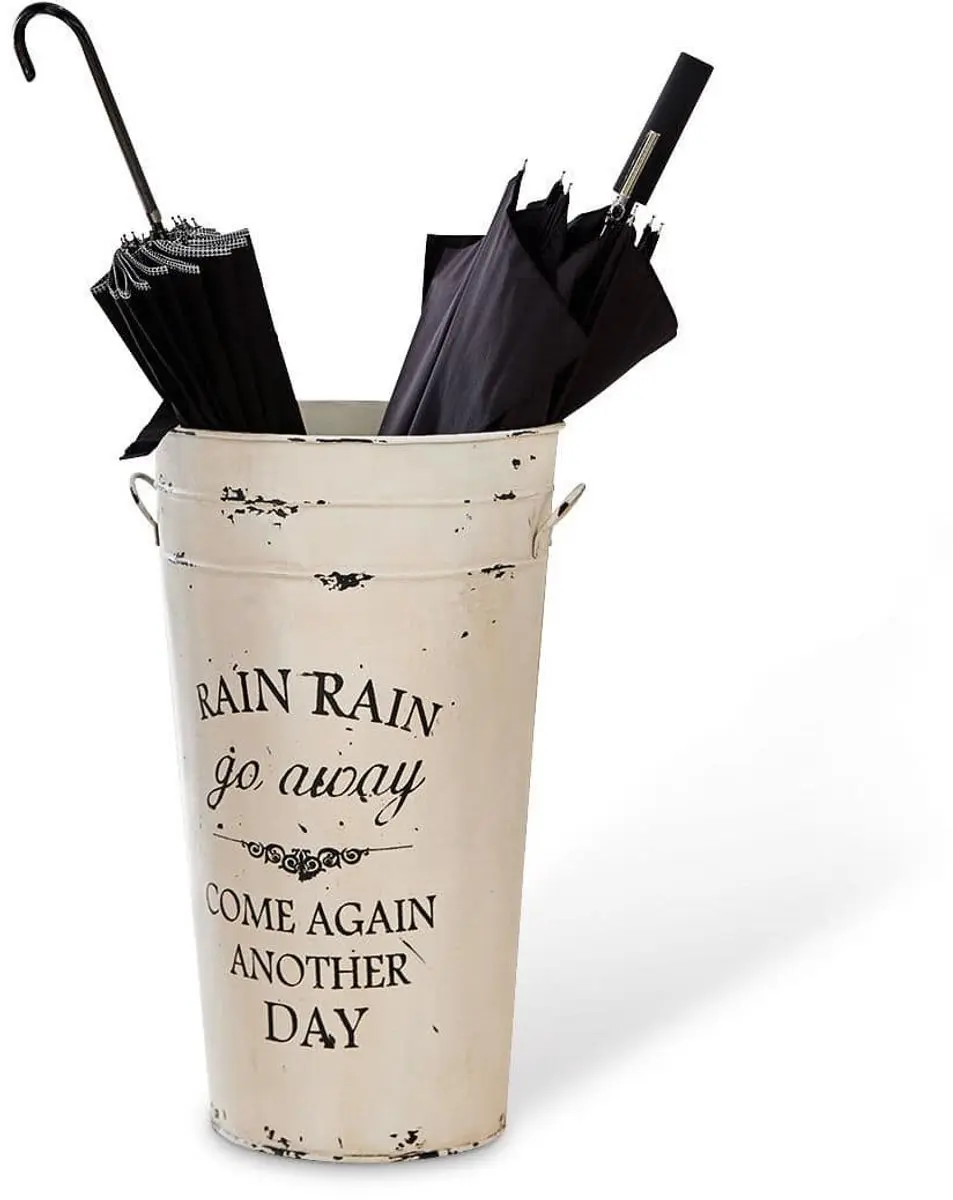 Loberon Paraplubak Rain Antiekwit - Ø36cm