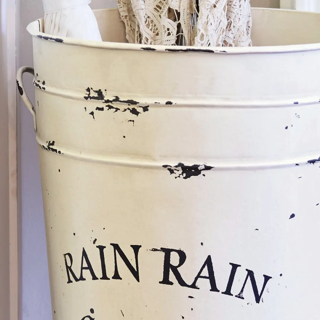 Loberon Paraplubak Rain Antiekwit - Ø36cm