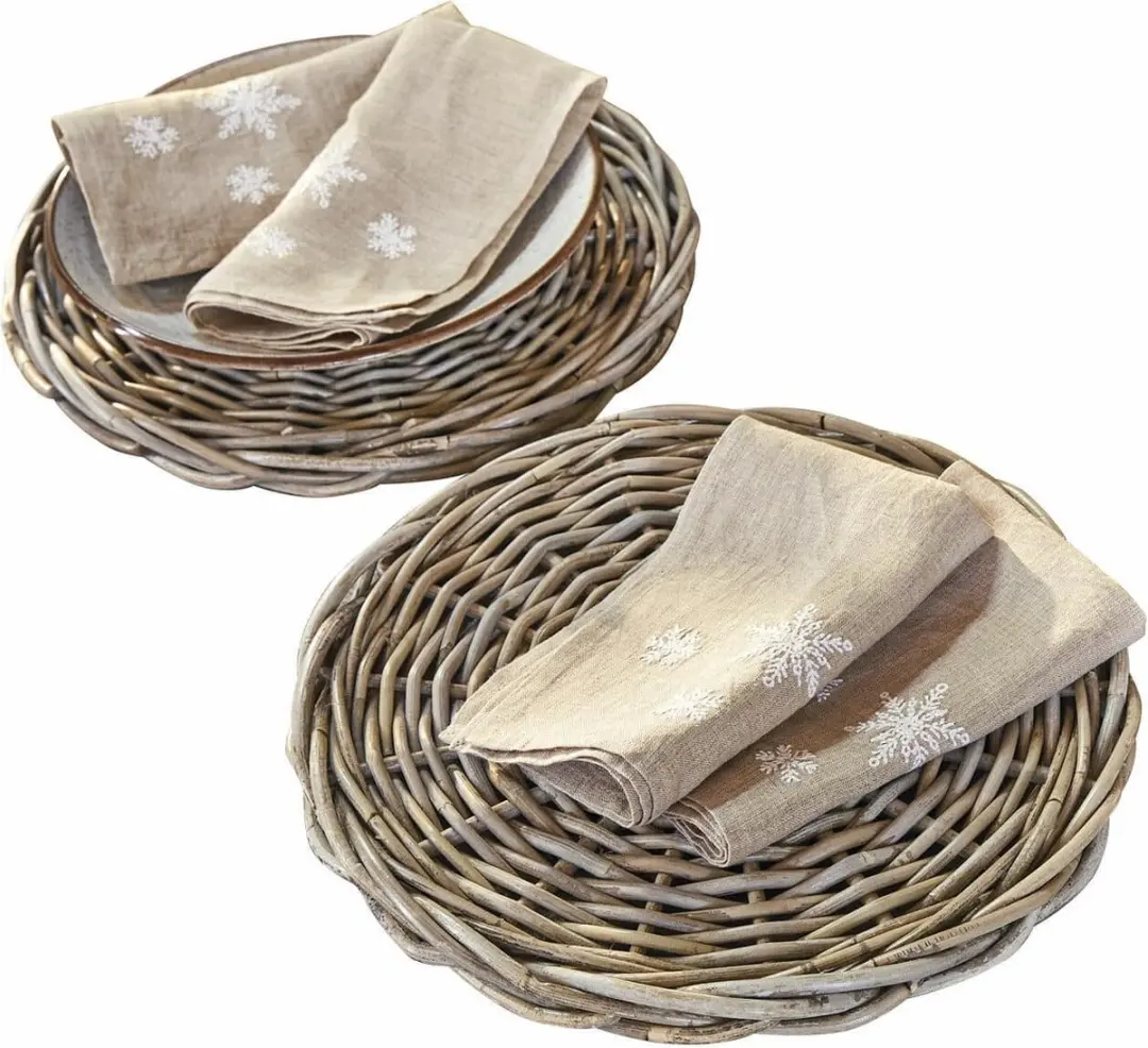 Loberon Placemat Set 2 Stuks - Bland Bruin