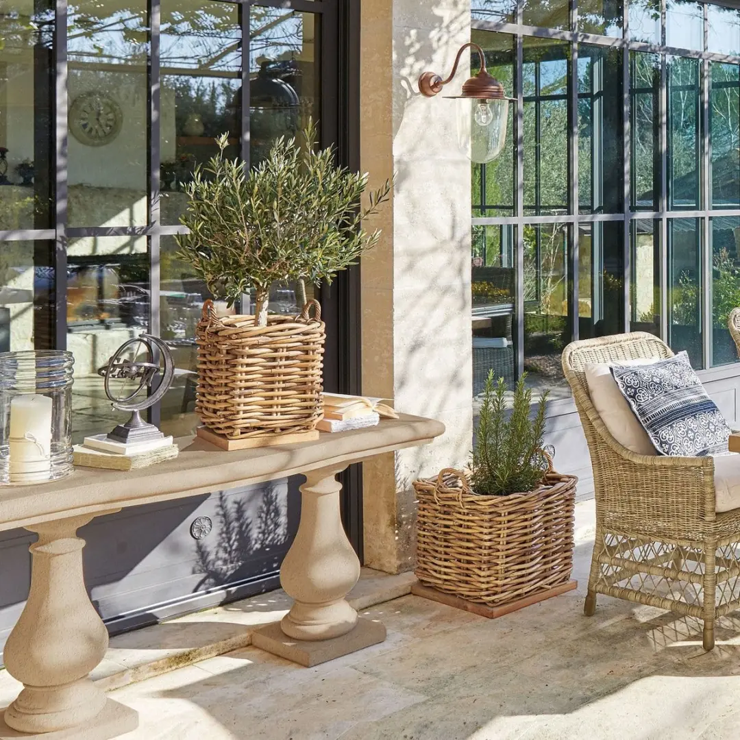 Loberon Mandenset 3-delig Chalet Bruin
