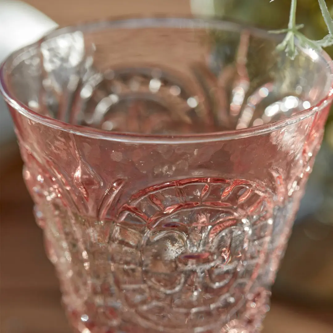 Loberon Sarton Wijnglazen - 4 Stuks - Roze