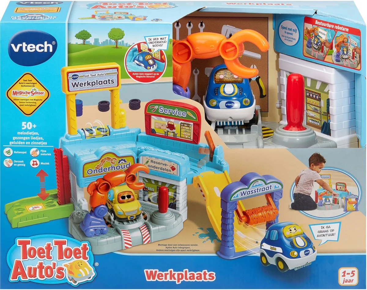 VTech Toet Toet Auto's Werkplaats - Ayden Auto - Multicolor
