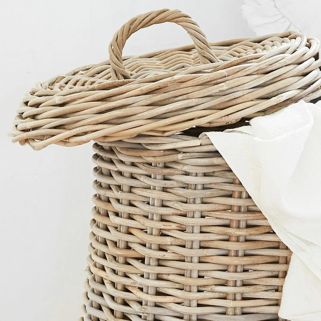 Loberon Wasmand Sandy - Bruin Ø45cm