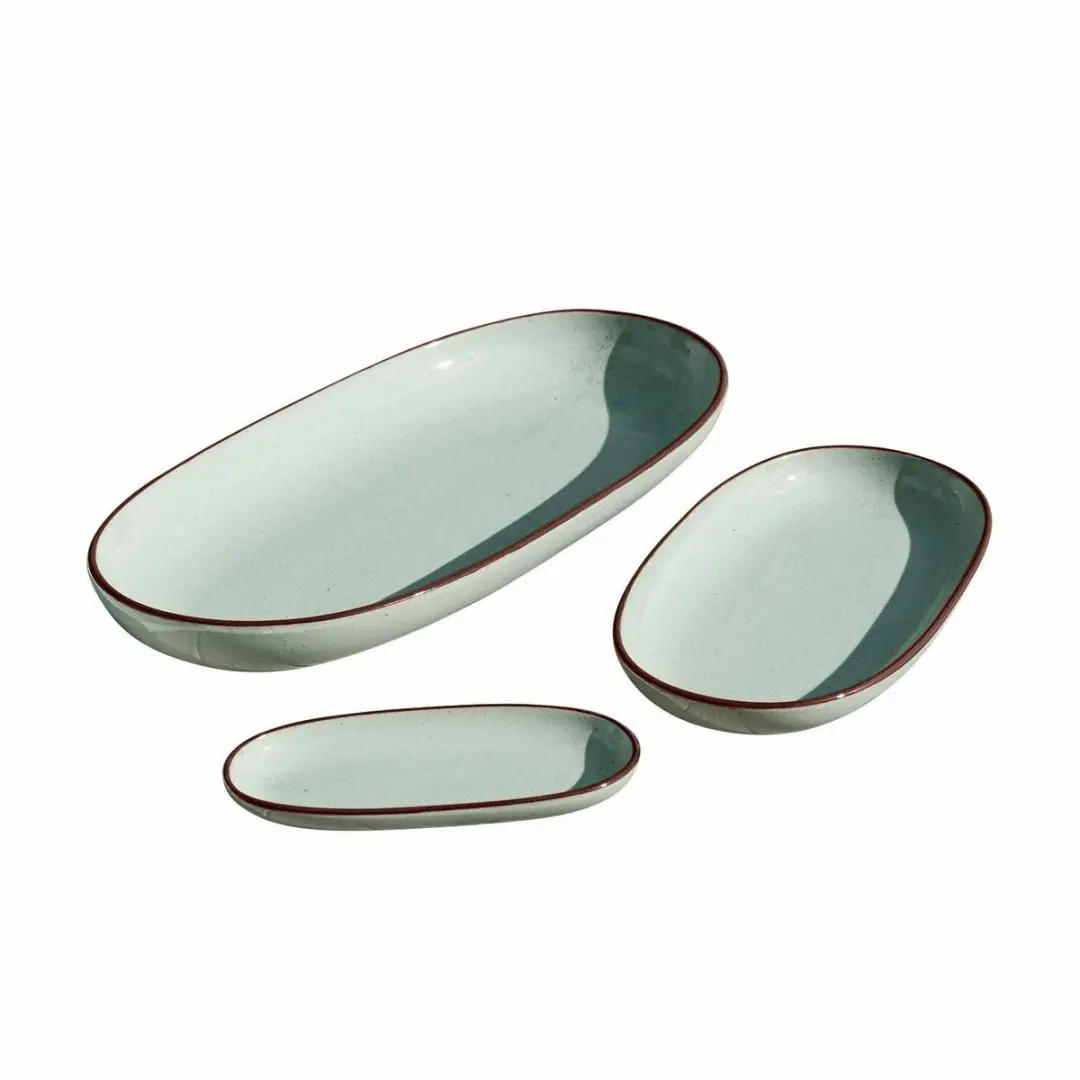 Loberon Serveerschalen Biarré Turquoise