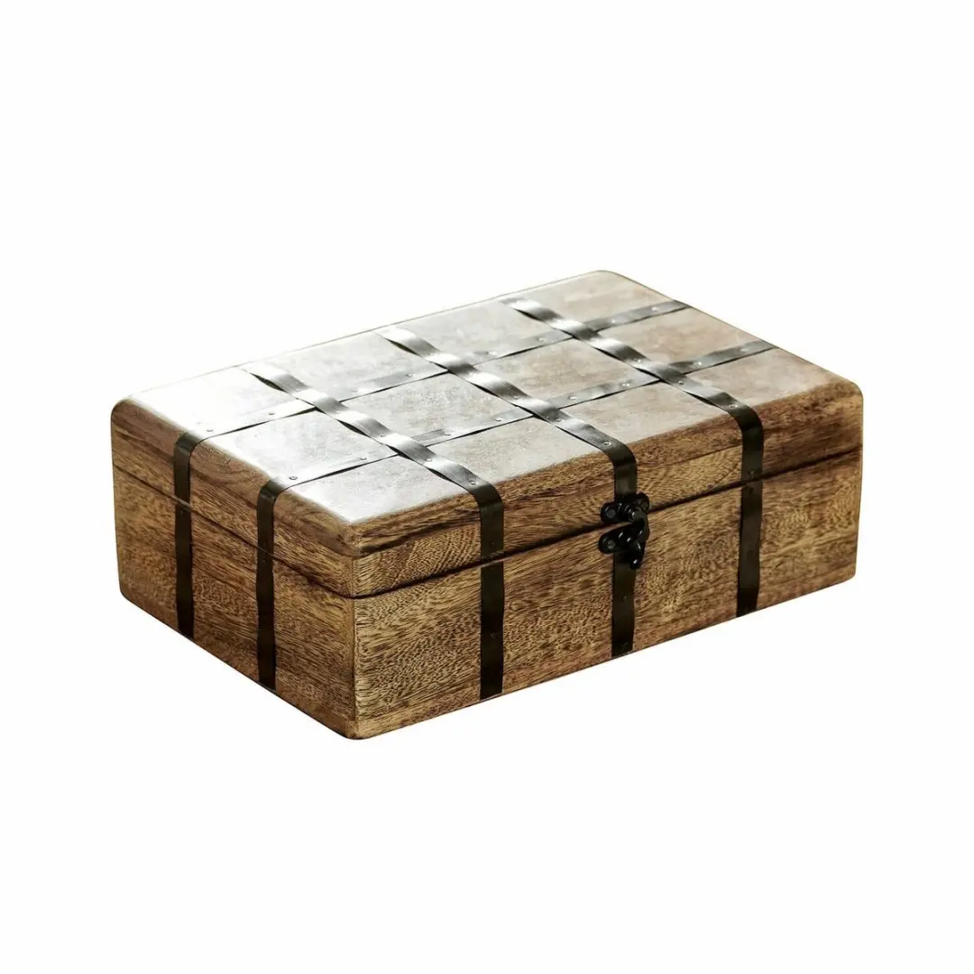 Loberon Decoratieve Box Dennis Port - Bruin/Zwart