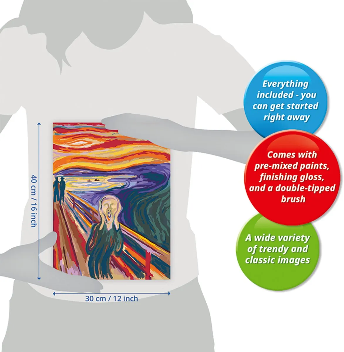 Ravensburger CreArt Munch De Schreeuw Acrylverfset - Meerkleurig