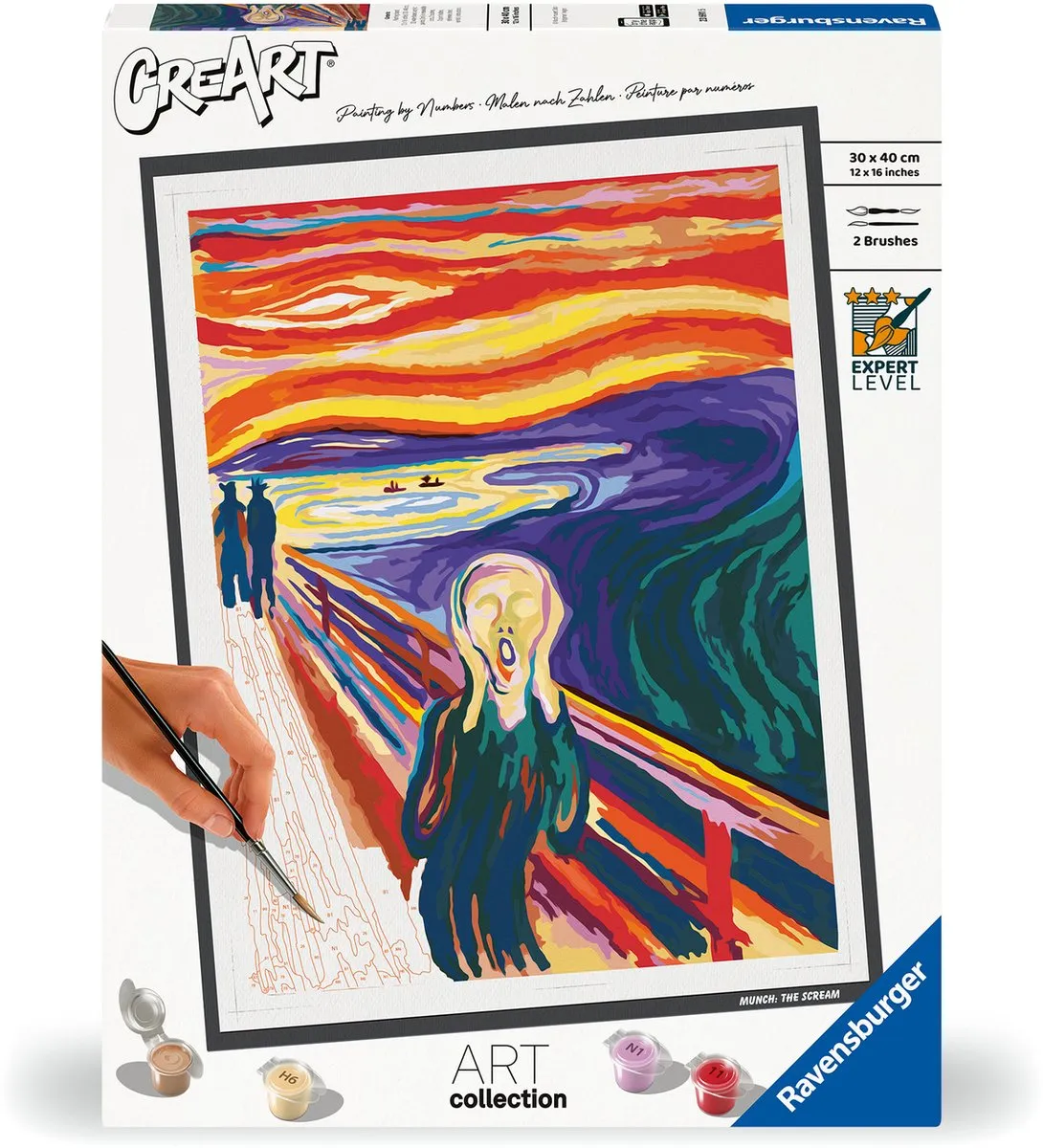 Ravensburger CreArt Munch De Schreeuw Acrylverfset - Meerkleurig - afbeelding 6 van 6