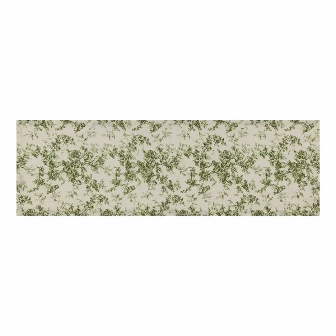 Loberon Tafelloper Mercier - Groen/Wit