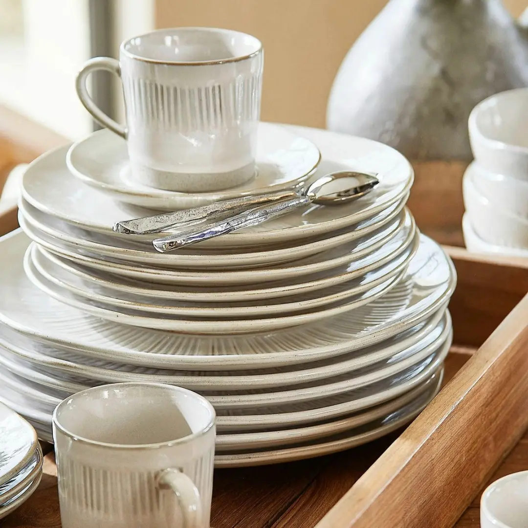 Loberon Périers Bordenset 6-delig - Beige