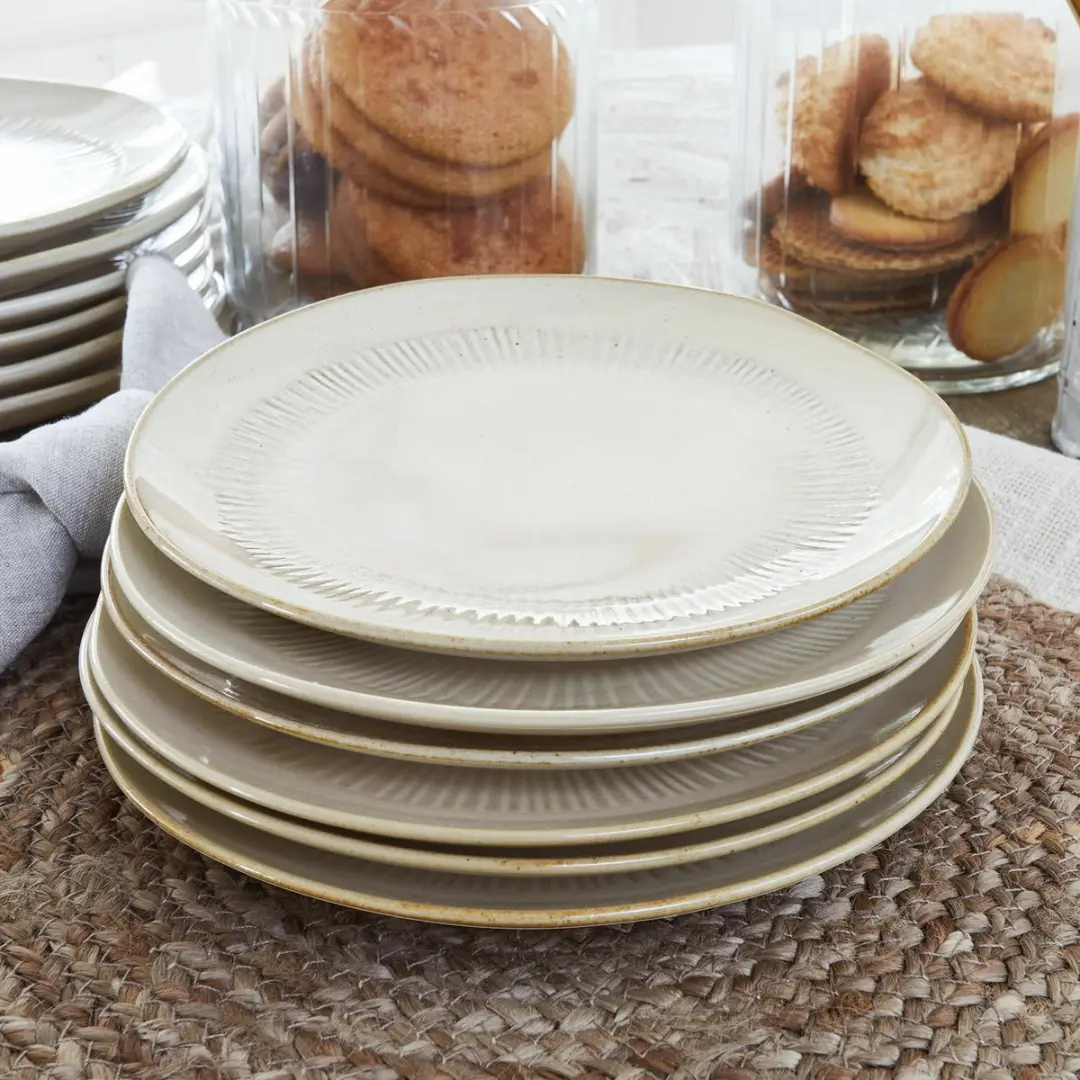 Loberon Périers Bordenset 6-delig - Beige - afbeelding 6 van 6