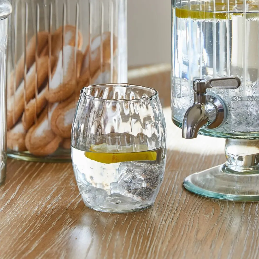 Loberon Bourgavin Glas Set - 4 Stuks Ø9.5cm Heldere