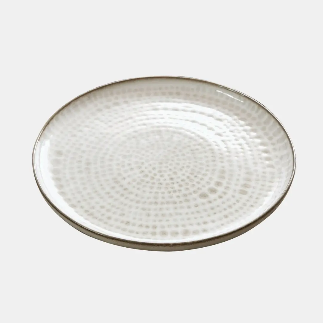 Loberon Marnis Servies Set 24-delig - Grijs/Bruin