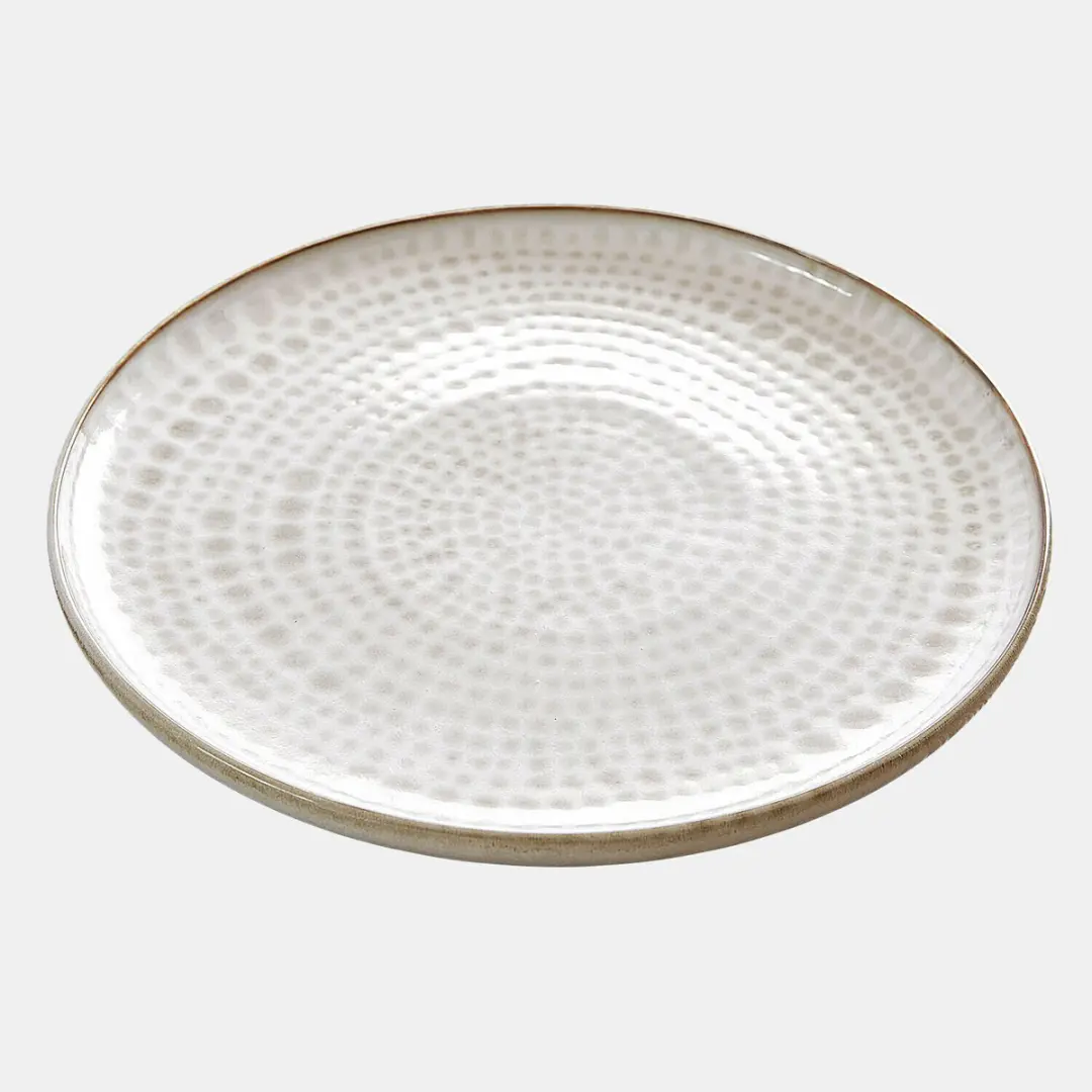 Loberon Marnis Servies Set 24-delig - Grijs/Bruin