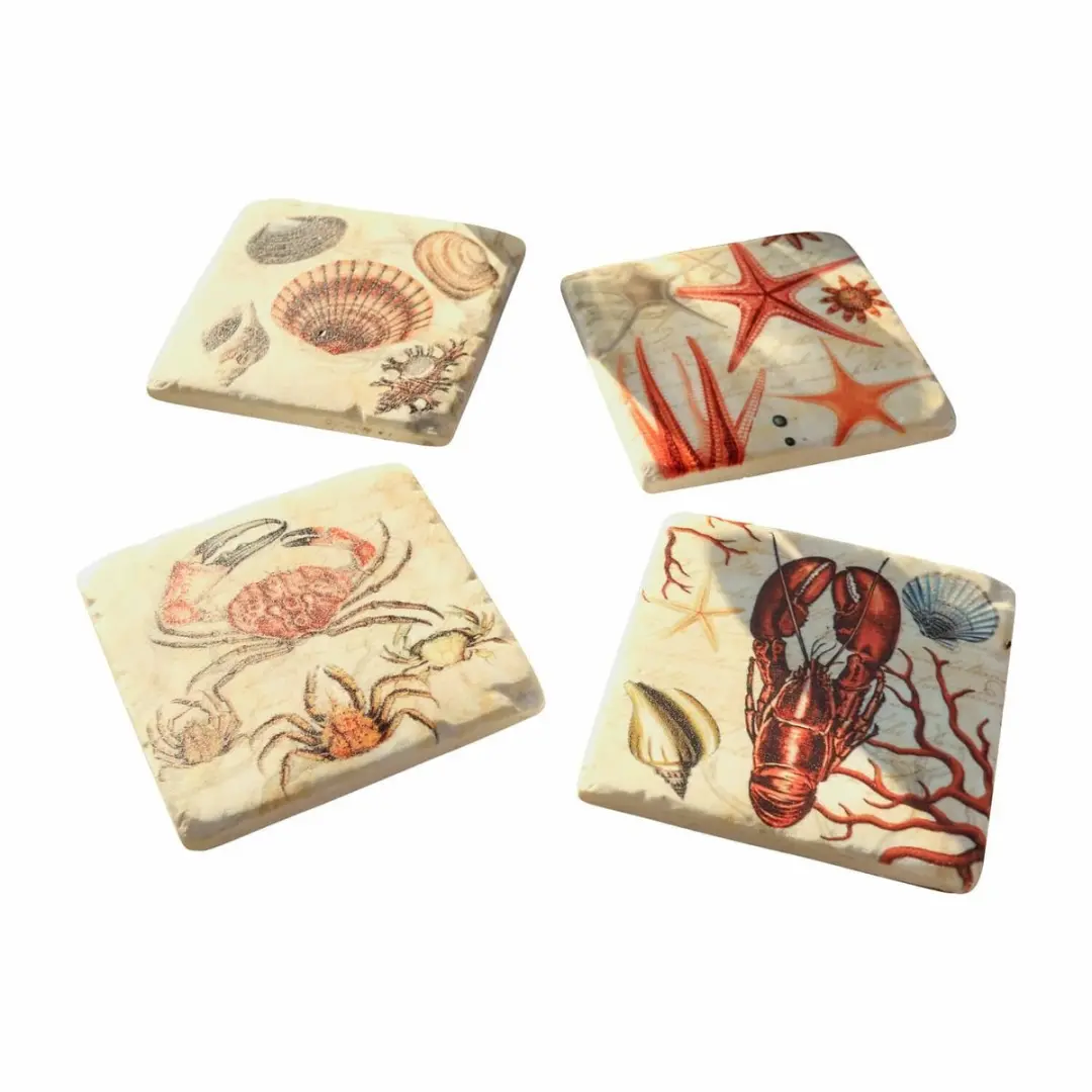Loberon Celorin Bont Onderzetter Set - 4 Stuks